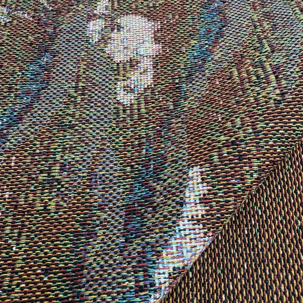 Mohawk Home Vintage Tapestry Throw Blanket Winter Scene Cabin in Woods 56x48